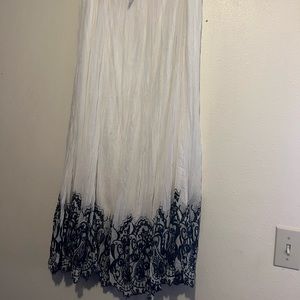 White skirt with cute black trim.